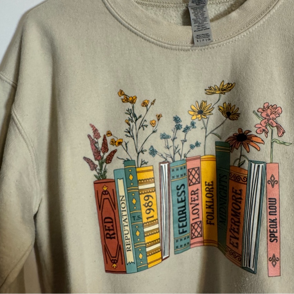 LAST CALL Taylor Swift Albums Chapter Book Eras Sweatshirt Swifties - Picture 4 of 6
